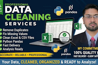 clean your excel csv and python datasets
