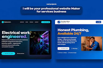 be your professional website maker , for service businesses