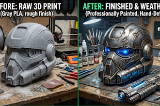 3d print and paint custom cosplay masks helmets and wearable props