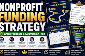 create a nonprofit funding strategy and grant submission plan
