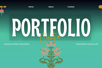 design a modern creative portfolio presentation template in canva