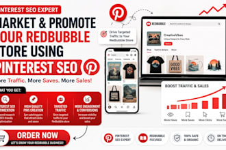 market and promote your redbubble store using pinterest SEO