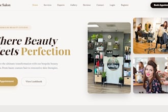 develop a salon and barbershop website with online booking system