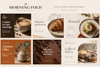 design restaurant social media posts for instagram and facebook