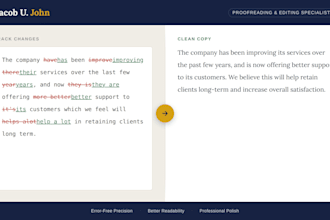 proofread and edit your document for grammar and clarity