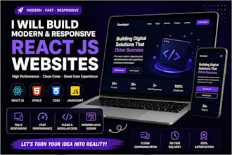 build modern react js websites