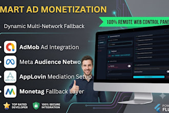 integrate admob, meta, applovin, monetag with remote ad control panel in flutter