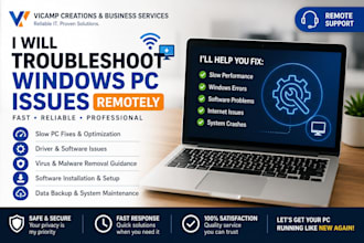 troubleshoot windows PC issues remotely