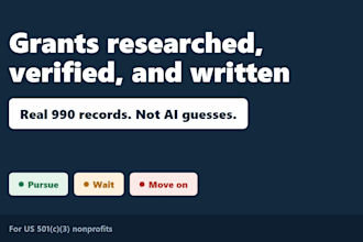 grant research and grant writing