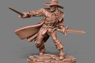 create board game miniature tabletop character stl model and 3d printable figure