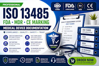 create iso 13485 fda mdr ce marking medical device documentation