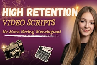 write high retention video scripts and hooks for your video