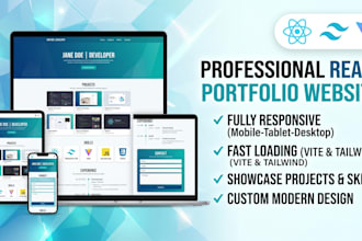 build a responsive developer portfolio website in react