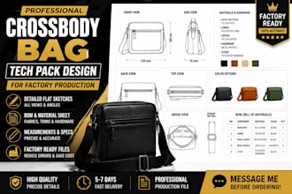 professional crossbody bag tech pack design for manufacturers