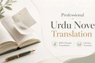 provide professional urdu novel translation