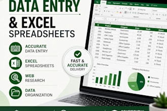 data entry and excel spreadsheet tasks