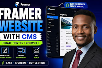 design a high converting framer website with cms for your business