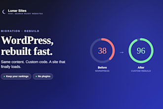 convert your slow wordpress site into a fast custom website