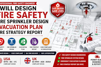 design fire safety fire sprinkler design evacuation plan fire strategy report