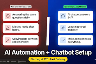 build ai chatbot and automation workflow for your business with make com