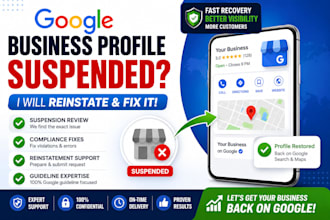 reinstate, recover, and fix suspended google business profile