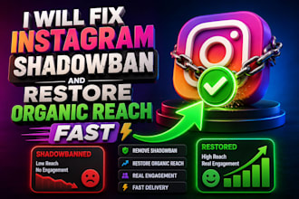 remove instagram shadowban and improve account reach