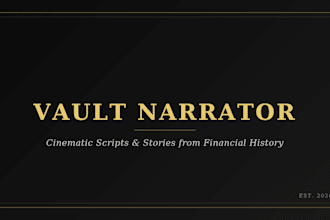 write a cinematic financial history script