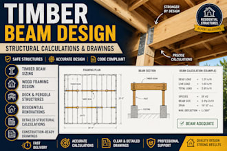 provide timber beam design and structural calculations for residential projects