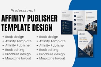 design affinity template, company profile, brochure, catalogue, magazine layout