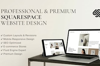 create a premium squarespace website, landing page design, SEO optimized site