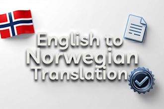 translate english to norwegian manually and accurately