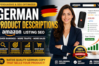 craft persuasive german product descriptions amazon listing SEO