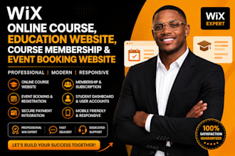 do wix online course, education website, course membership, event online booking