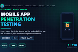 do mobile app penetration testing for android and ios