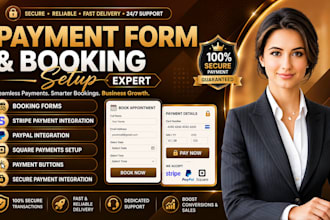 payment form booking  stripe button payment integration paypal square payments