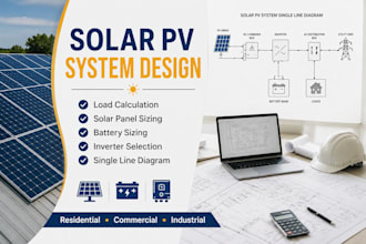 design solar pv systems, load calculations, and single line diagrams