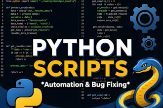 be your python developer for automation and script debugging