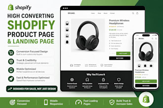 design a high converting shopify product page and landing page