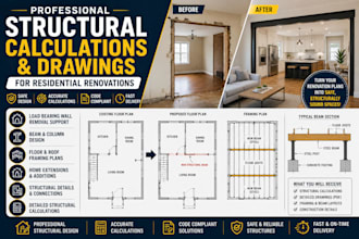 provide structural calculations and drawings for residential renovations