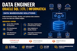 develop etl pipelines using informatica and oracle sql
