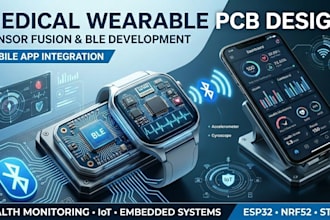 design medical wearable pcb with sensor fusion, ble and mobile app integration