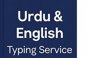 urdu and english typing, data entry and transcription work