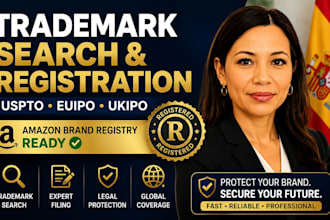 do trademark search and registration for amazon brand registry uspto euipo ukipo