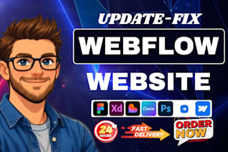 fix webflow website bugs, update, maintain and optimize your webflow website