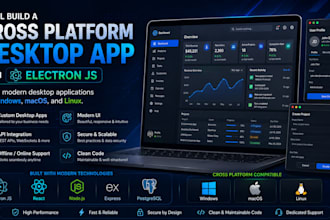 build a desktop app for windows and mac with electron js