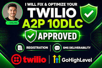 fix twilio a2p 10dlc registration errors, twilio SMS console, twilio account