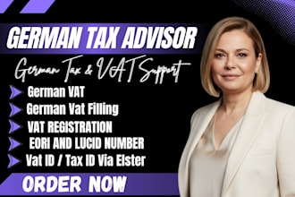 do german vat registration, vat filing, tax id, vat id, as your steuerberater