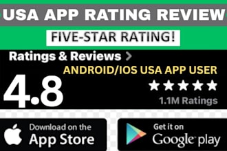 add mobile app promotion, USA 5 star IOS app rating review, mobile app download