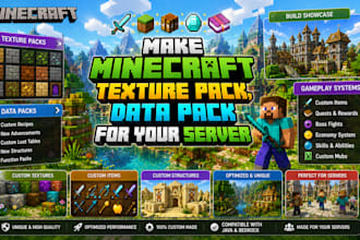 make minecraft texture pack, data pack for your server