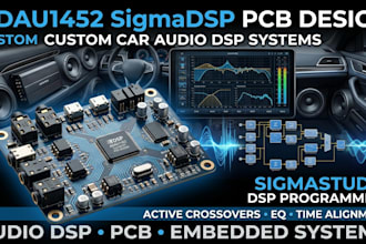 design adau1452 sigmadsp pcb and develop custom car audio dsp systems